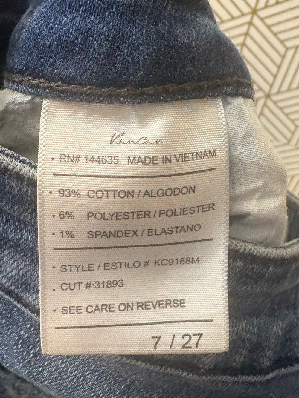 KanCan Distressed Dark Blue Curvy Jeans size 7 / 29 - Picture 11 of 11